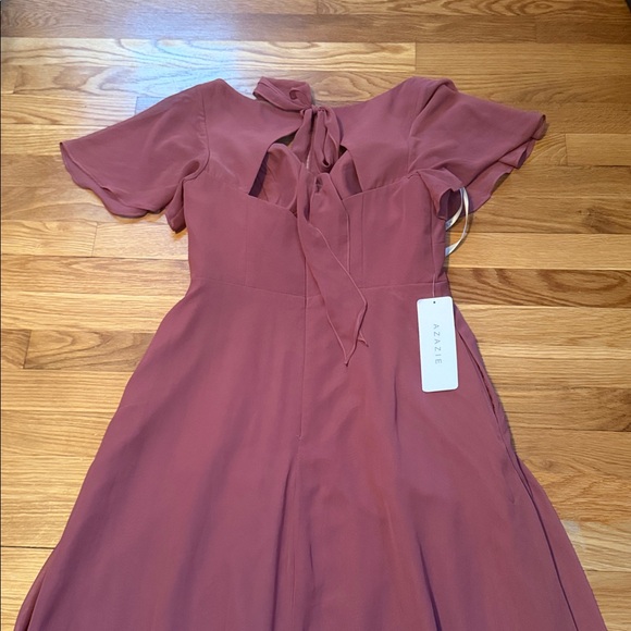 Azazie Kimber in desert rose Maxi Dress size A8 - Picture 12 of 12